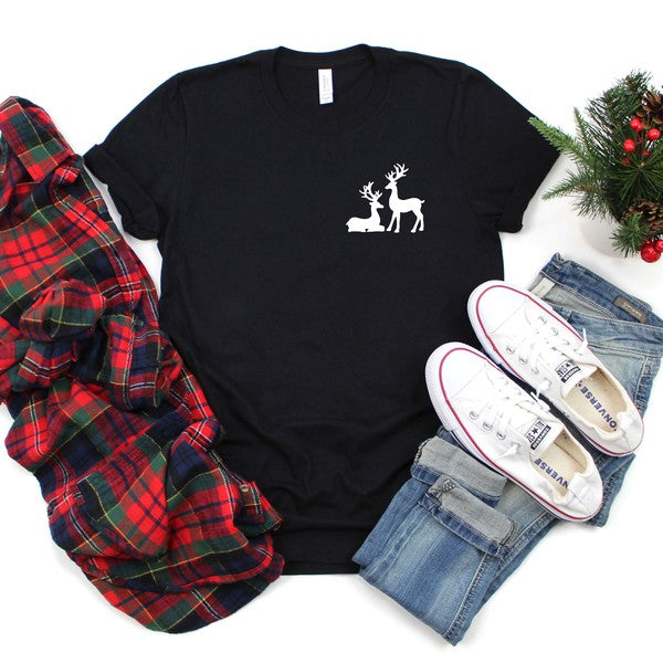 North Pole University Front & Back Graphic Tee
