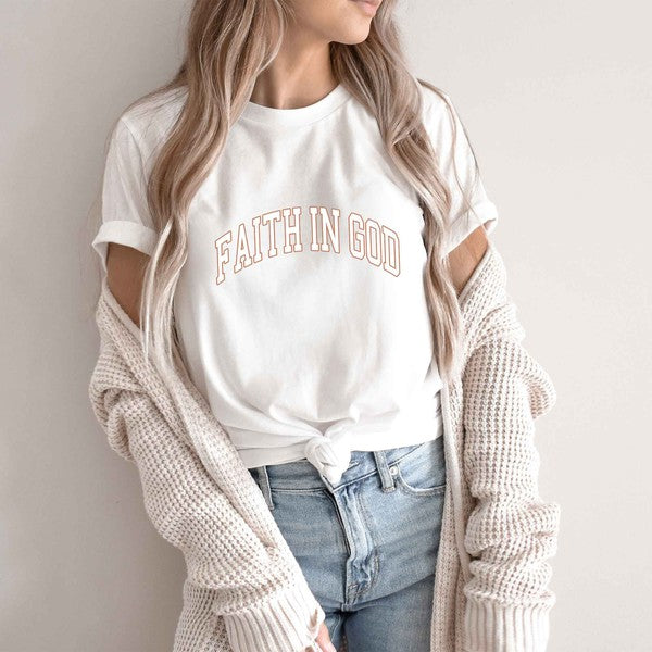 Faith In God Short Sleeve Graphic Tee T-Shirt