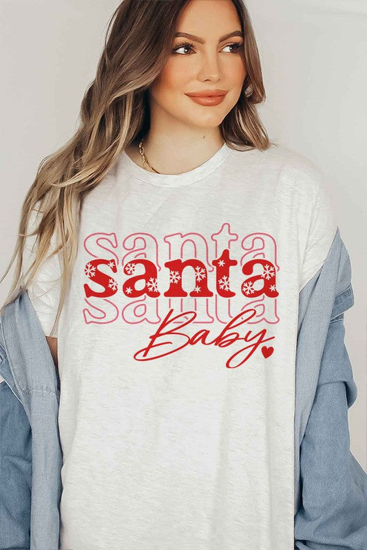 SANTA CHRISTMAS GRAPHIC PLUS SIZE Tee T-Shirt / T-SHIRT