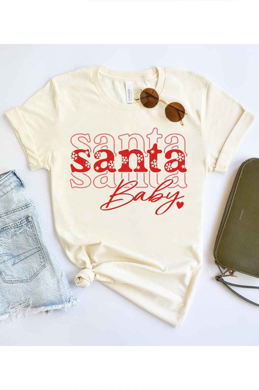 SANTA CHRISTMAS GRAPHIC PLUS SIZE Tee T-Shirt / T-SHIRT