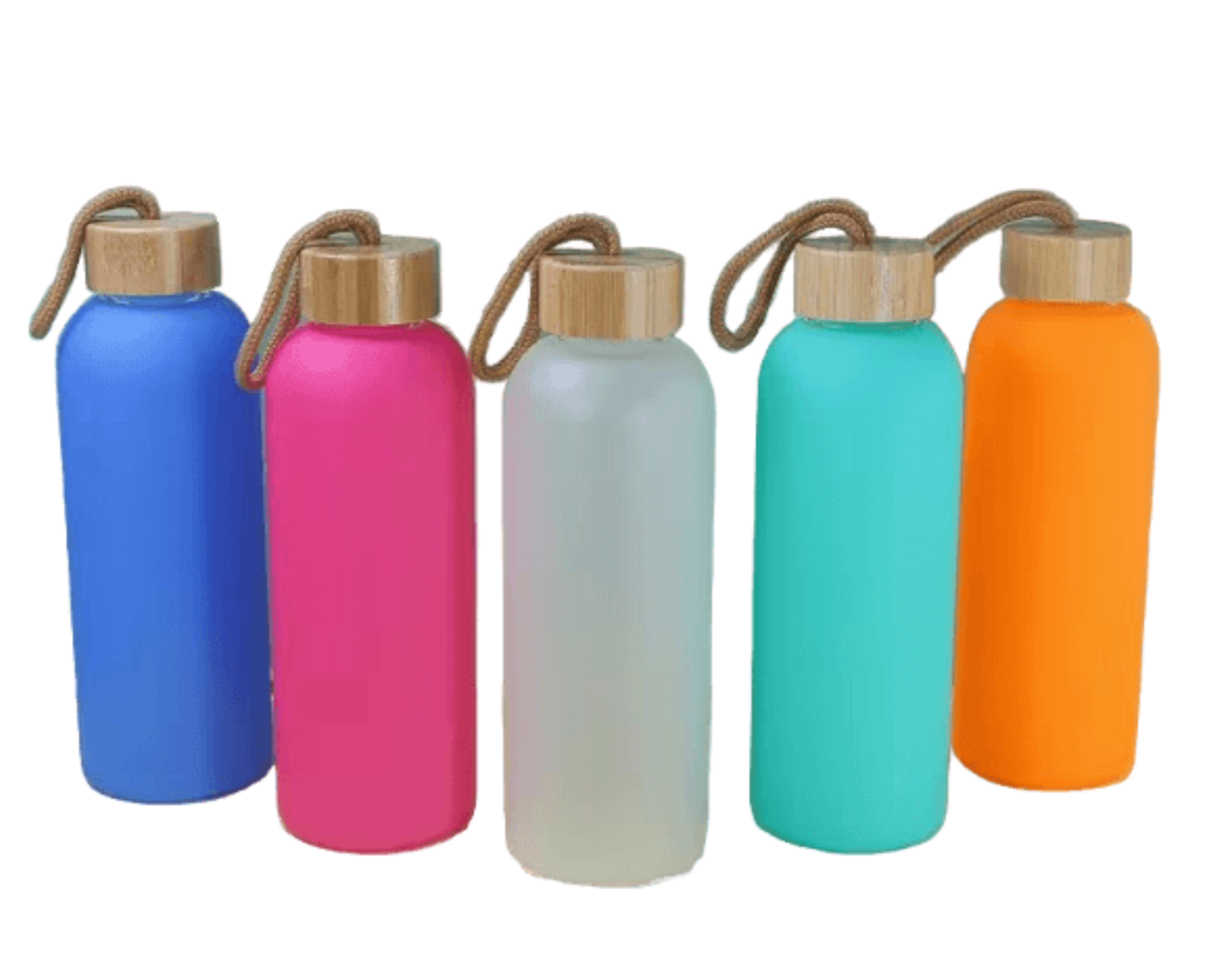 25oz Sublimation blank color glass sports bottle Tumblers (Includes Bamboo Lid)