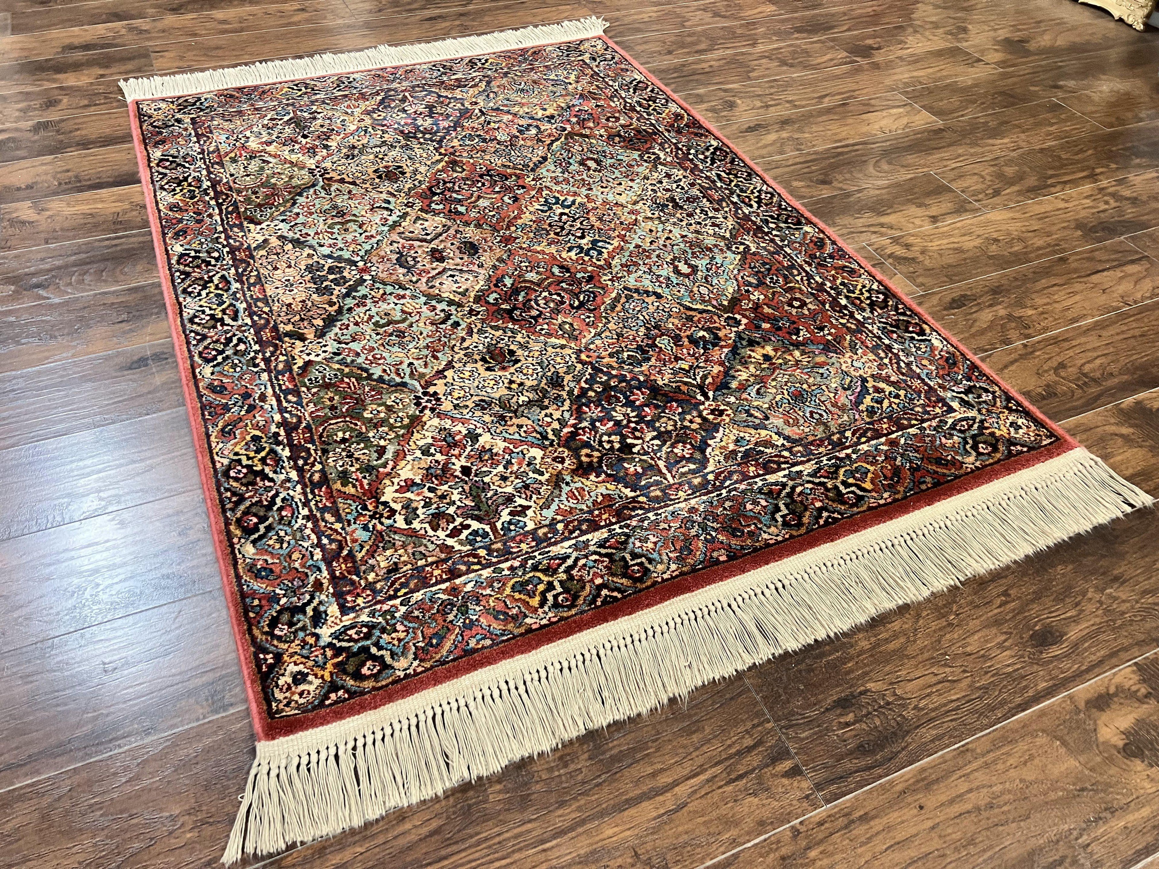 Karastan Rug 4x6 Multicolor Panel Kirman Rug #717, Wool Karastan Carpet, Original Collection 700 Series, Vintage, Rare Size