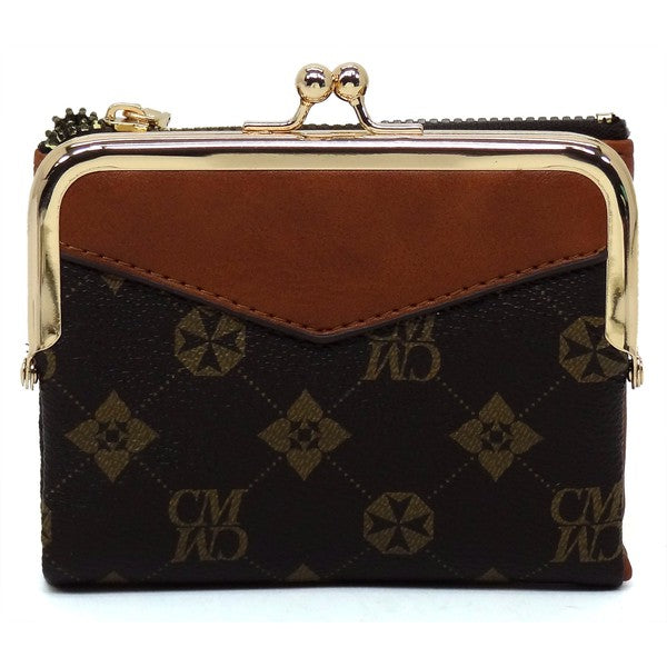 CM Monogram Bifold Kiss Lock Wallet