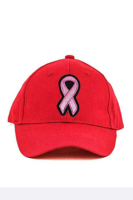 Pink Ribbon Patch Washed Canvas Cap