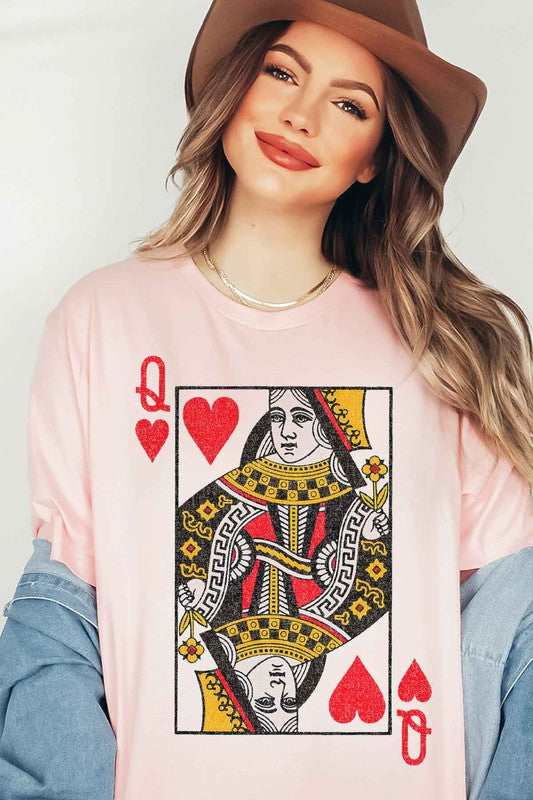 QUEEN OF HEARTS Tee T-Shirt PLUS SIZE