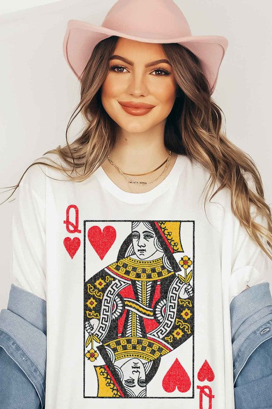 QUEEN OF HEARTS Tee T-Shirt PLUS SIZE