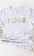 Irish Faux Chenille Letters St Patrick Graphic Tee