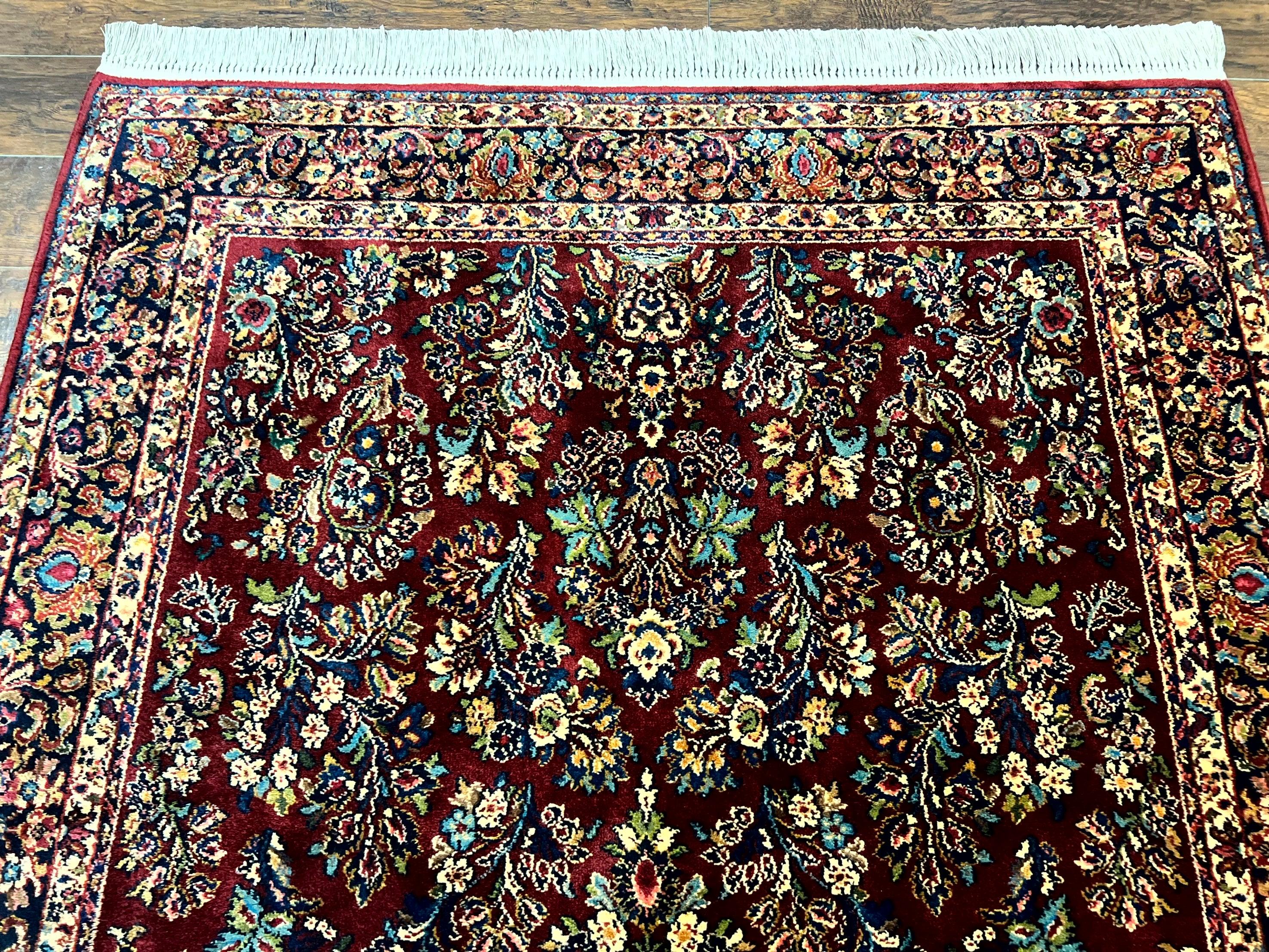 Karastan Rug 5.9 x 9 Red Sarouk Rug #785, Karastan Wool Rug, Karastan Carpet, Original 700 Series Vintage Karastan Oriental Rug Discontinued