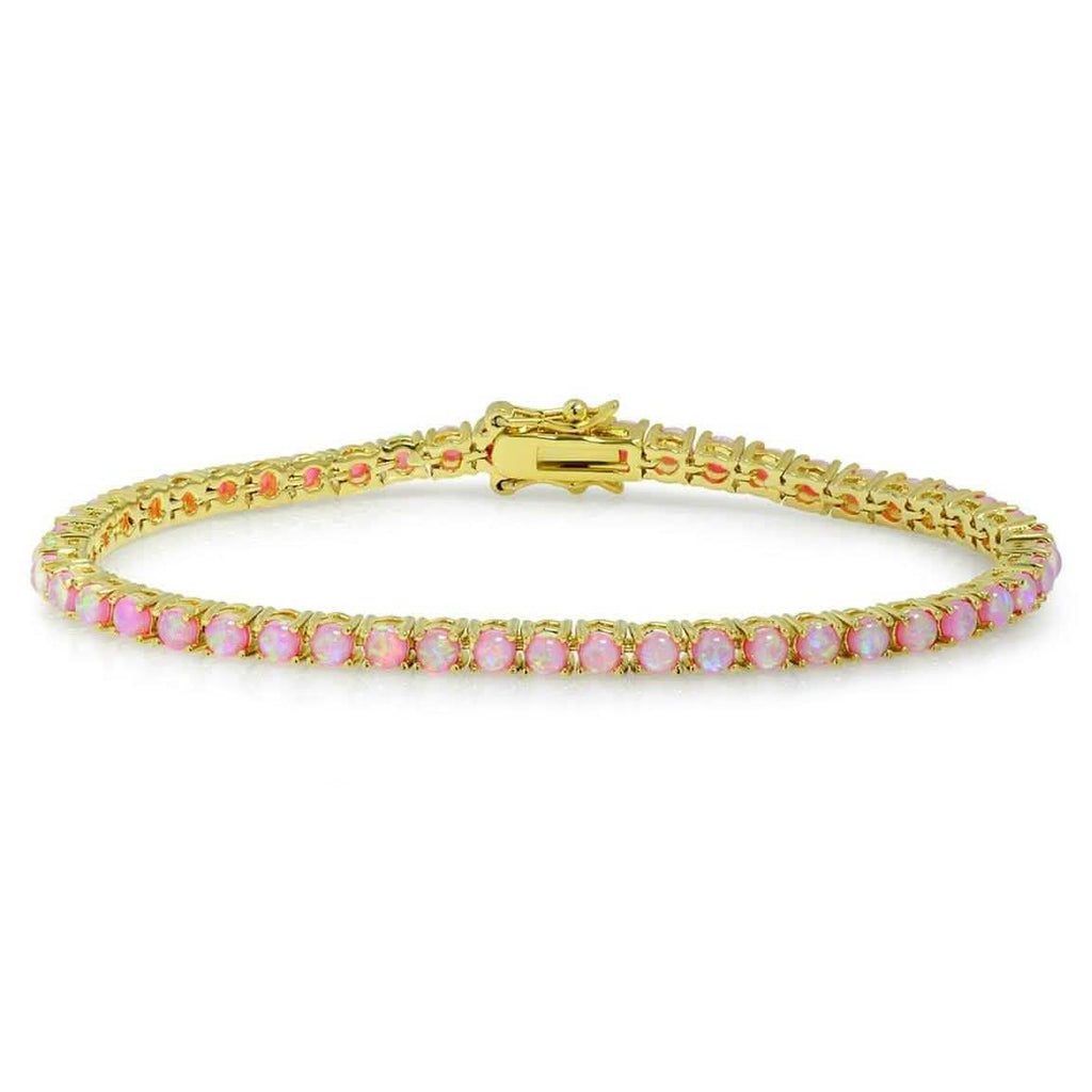 18K Gold Plated Opal Tennis Bracelets