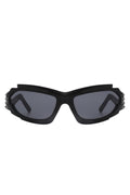 Futuristic Rectangle Wrap Around Sunglasses