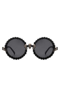 Round Gothic Rhinestone Skull Punk Sunglasses