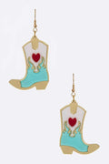 Acrylic Cowboy Boots Earrings