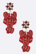Crawlfish Louisiana Iconic Beaded Earrings