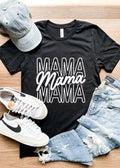 Mama Stacked Crew Neck Graphic Tee T-Shirt