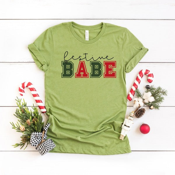 Festive Babe Short Sleeve Graphic Tee