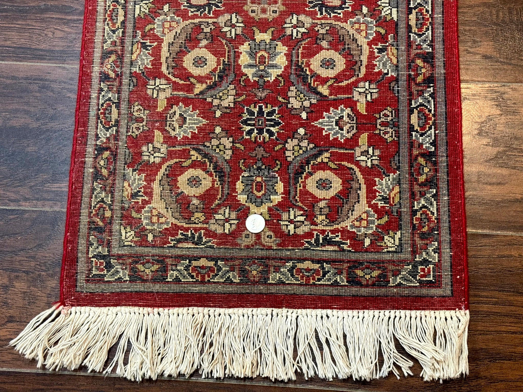 Small Pak Persian Handmade Wool Rug 1.7 x 2, Red