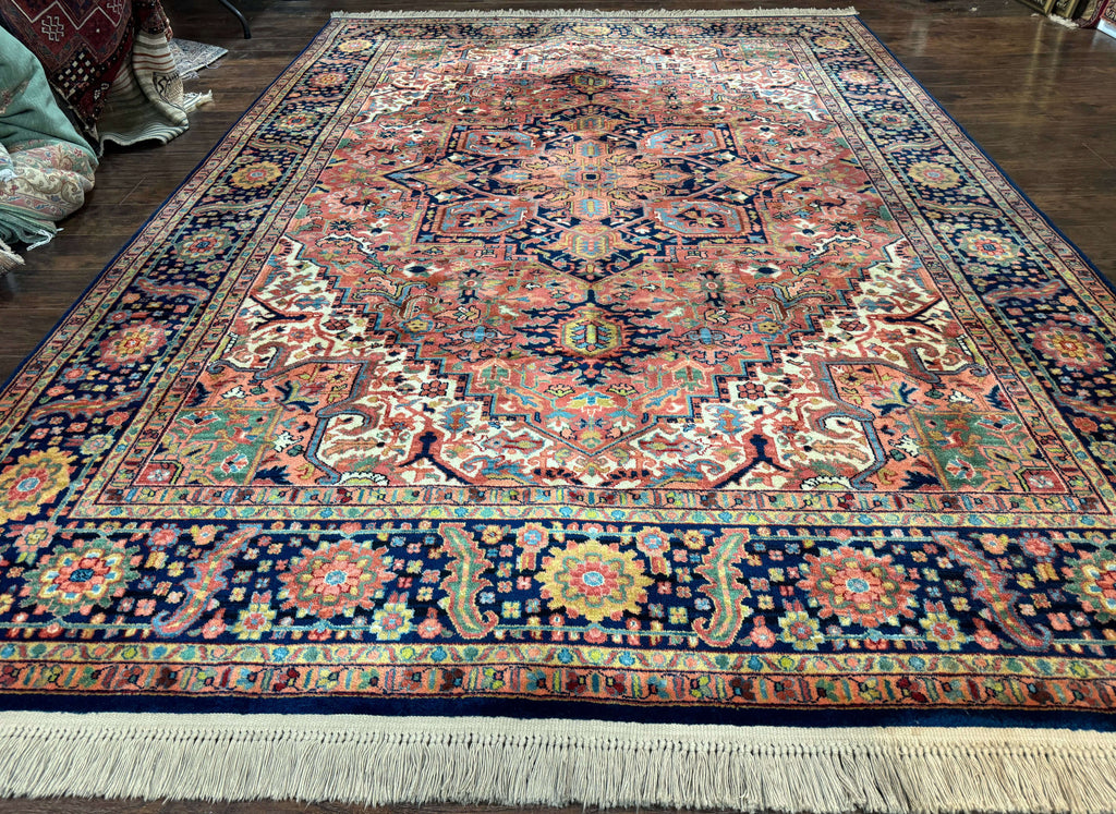 8.8 x 12 Karastan Heriz Rug #726, Vintage Wool Discontinued Carpet, Original 700 Series