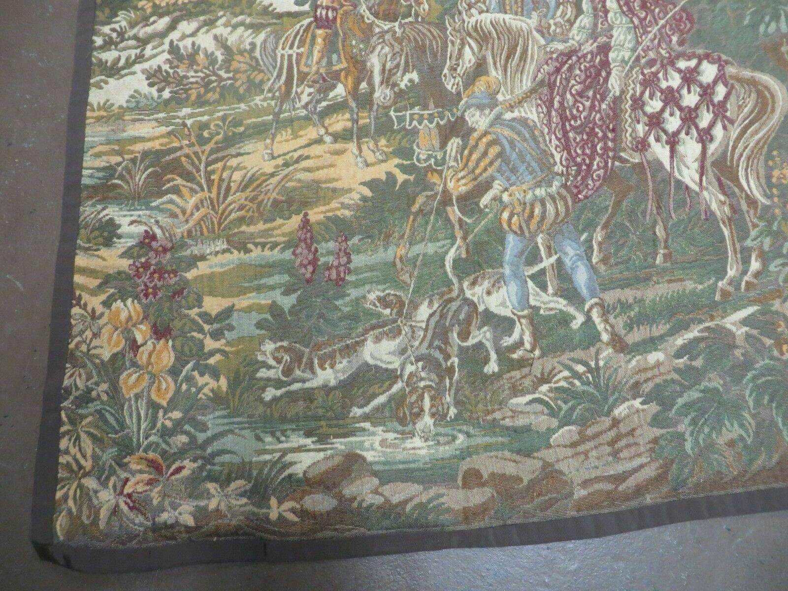 4' X 5' Vintage Tapestry Belgium Hand Loomed Victorian Nice 90f