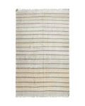New Turkish Kilim Rug 5x8 Flatweave Carpet, Bohemian Rug, Contemporary Rug, Hand Woven, Wool Area Rug, Gray and Taupe, Striped Pattern
