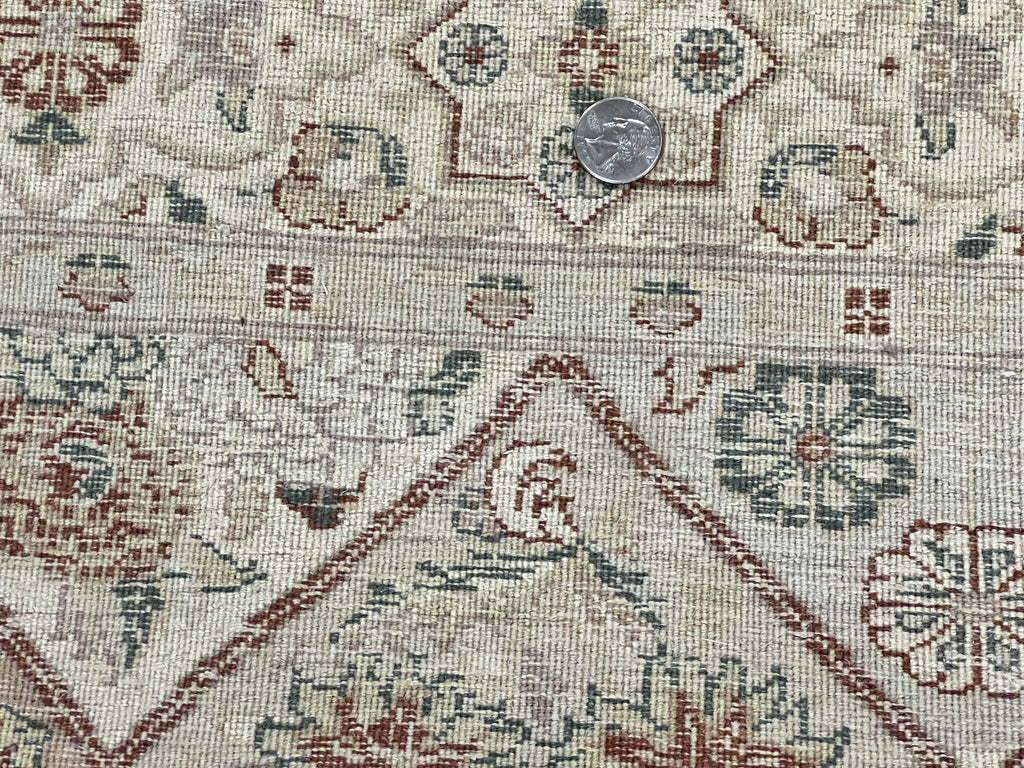 Pak Persiann Runner Rug 2.7 x 12, Handmade Wool Vintage Hallway Rug, Panel Design