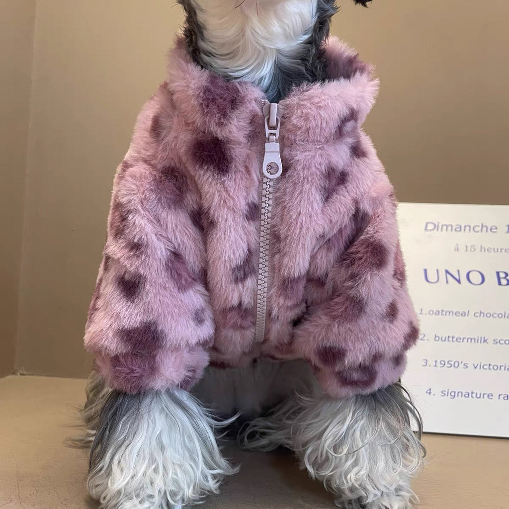 Dog Clothing Thickened Warm Fur Coat