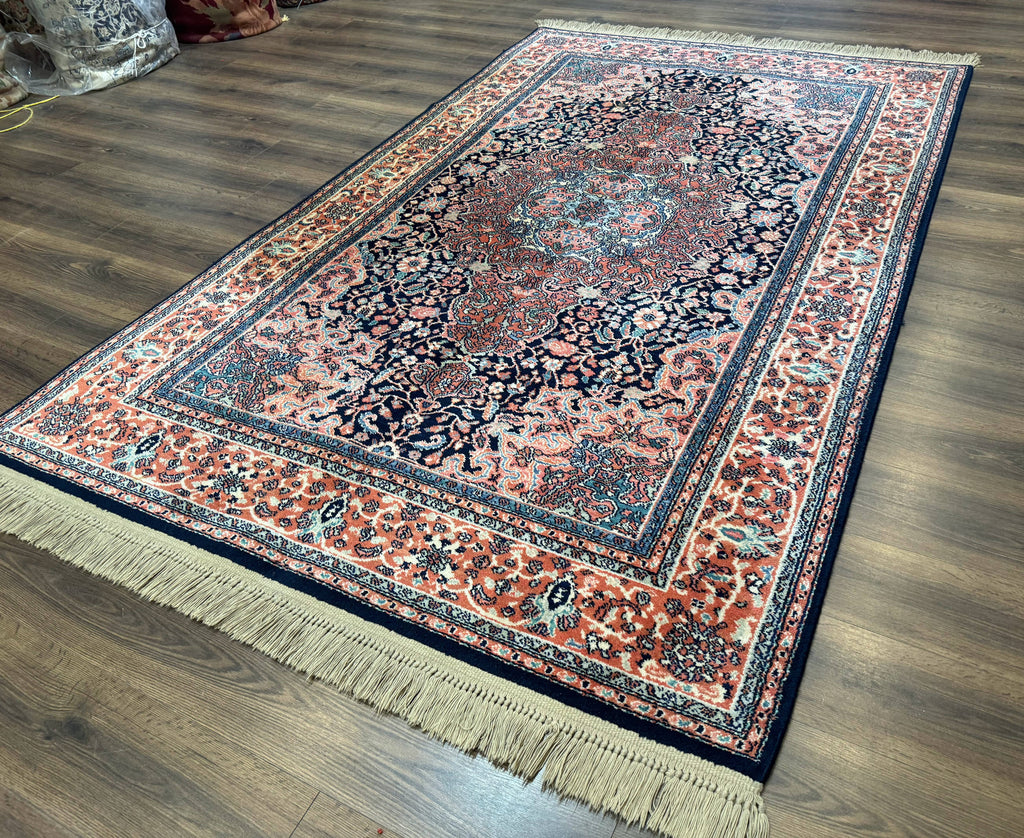 Karastan Rug 5.9 x 9, Kashan Medallion #741, Original Collection 700 Series, Discontinued, Wool Pile