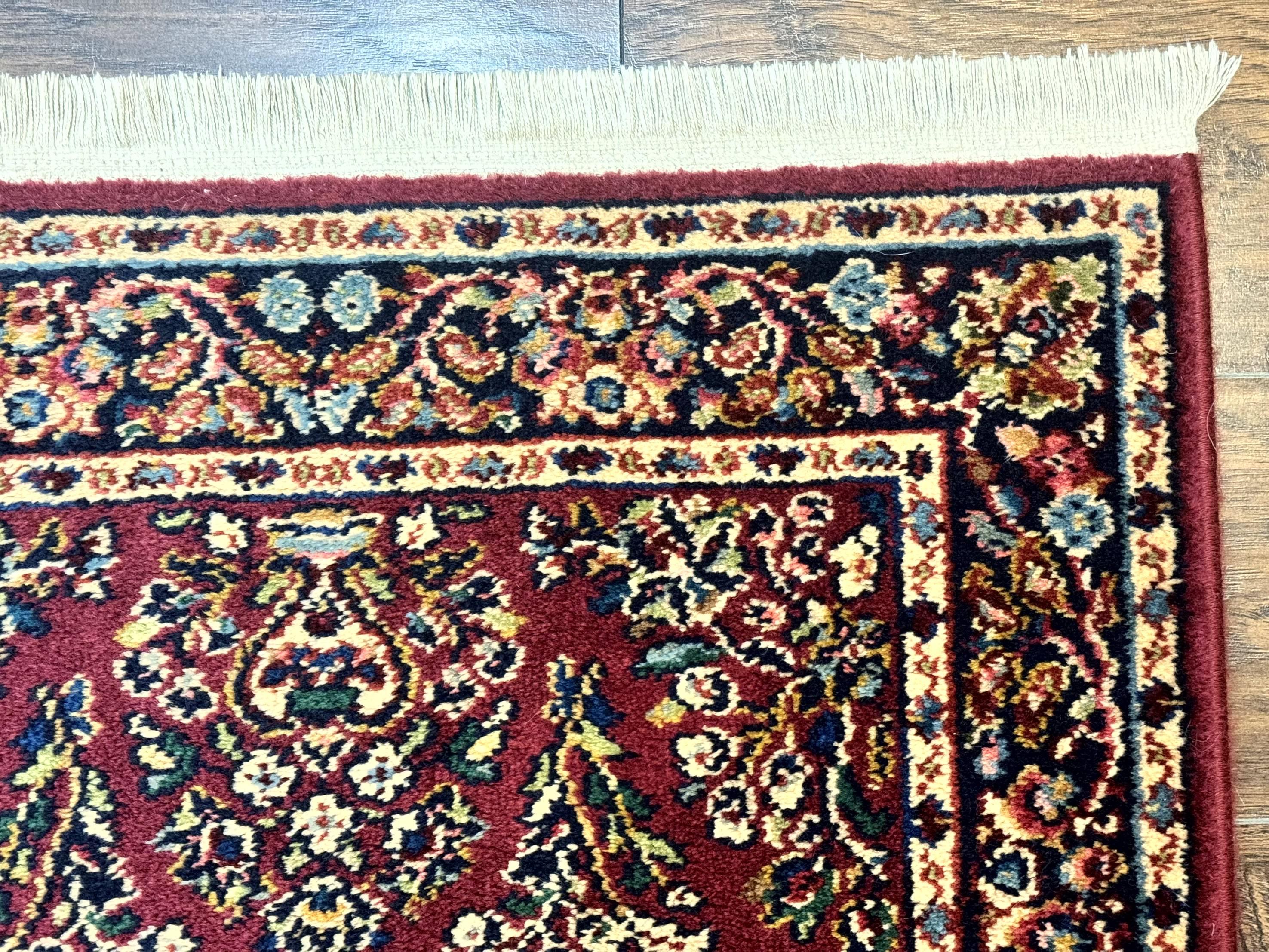 Karastan Runner Rug 2.6 x 8.6, Red Sarouk #785, Original 700 Series, Wool Karastan Runner Rug, Rare