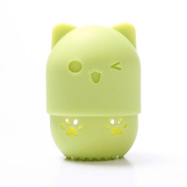 1PC Luxury Powder Puff Holder Sponge Makeup Drying Case Portable Soft Silicone Cosmetic Sponge Box Holder Elegant Soft Design