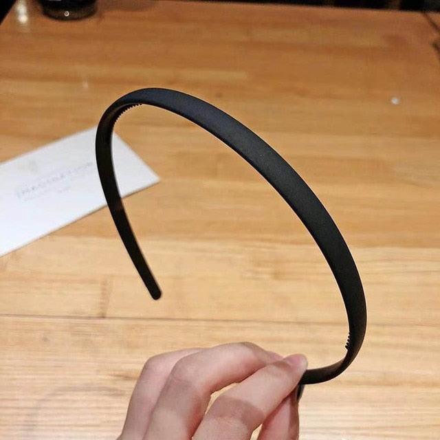 1PC Plastic Fashion Frosted Wide Headband Hair Band Headwear Bezel Hair Accessories For Woman Satin Covered Resin Hairbands Gorgeous Hair Accessories For Women