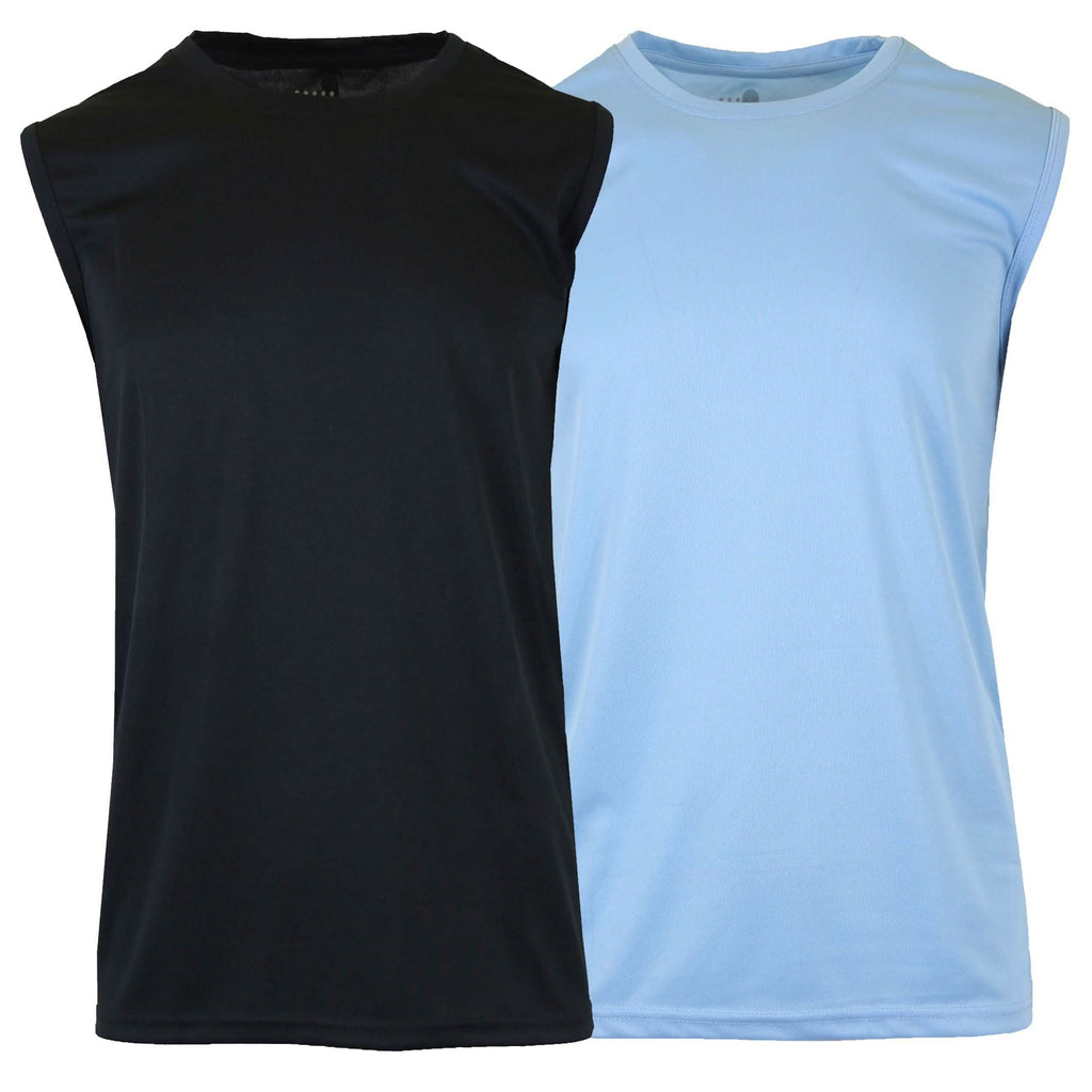 2-Pack: Men's Moisture Wicking Wrinkle Free Tagless Peformance Tops