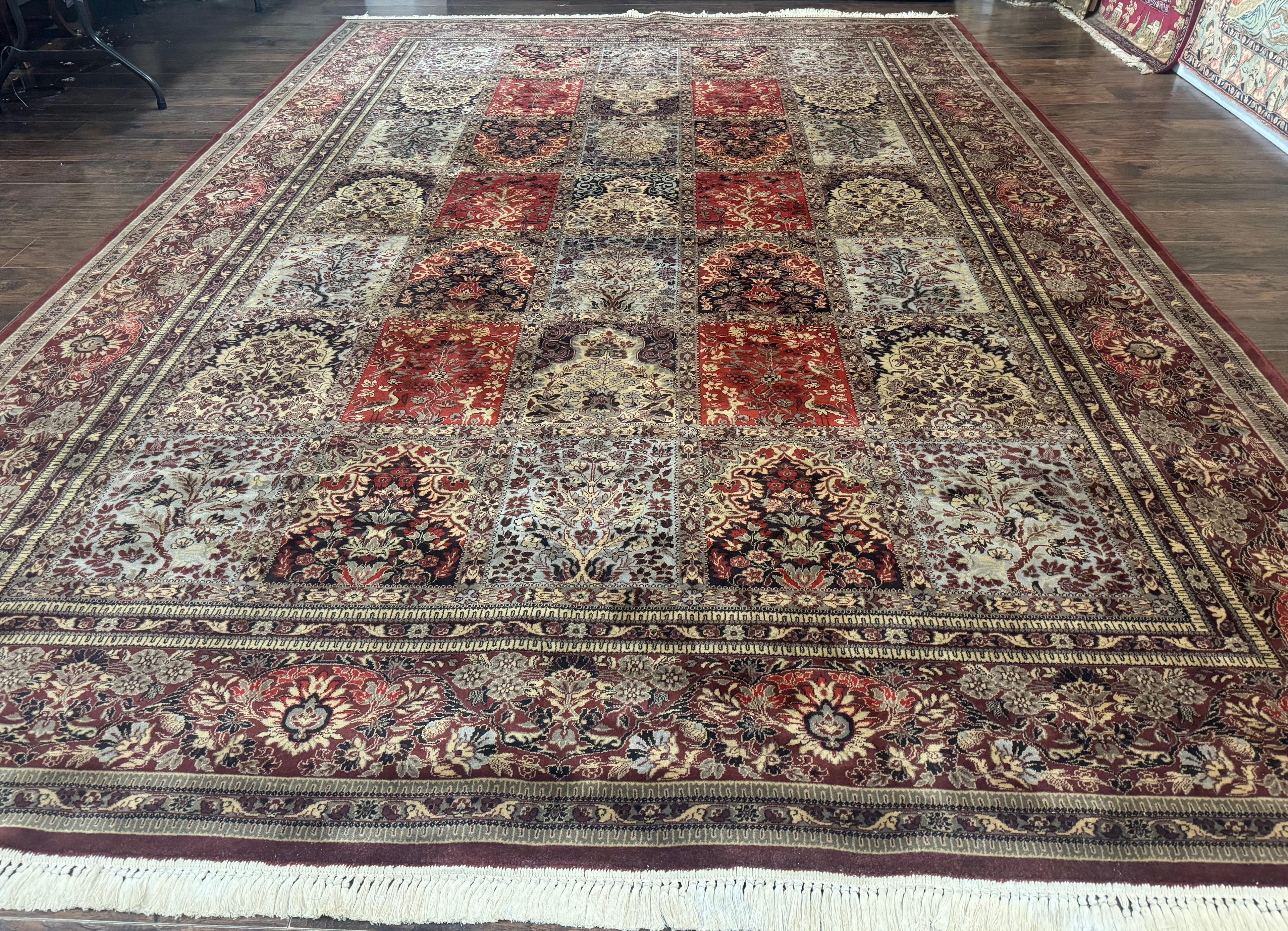 Couristan Rug 10x14, Belgium Power Loomed Carpet, Vintage Wool Oriental Rug, Multicolor Panel Design, 10 x 14 Room Sized Rug