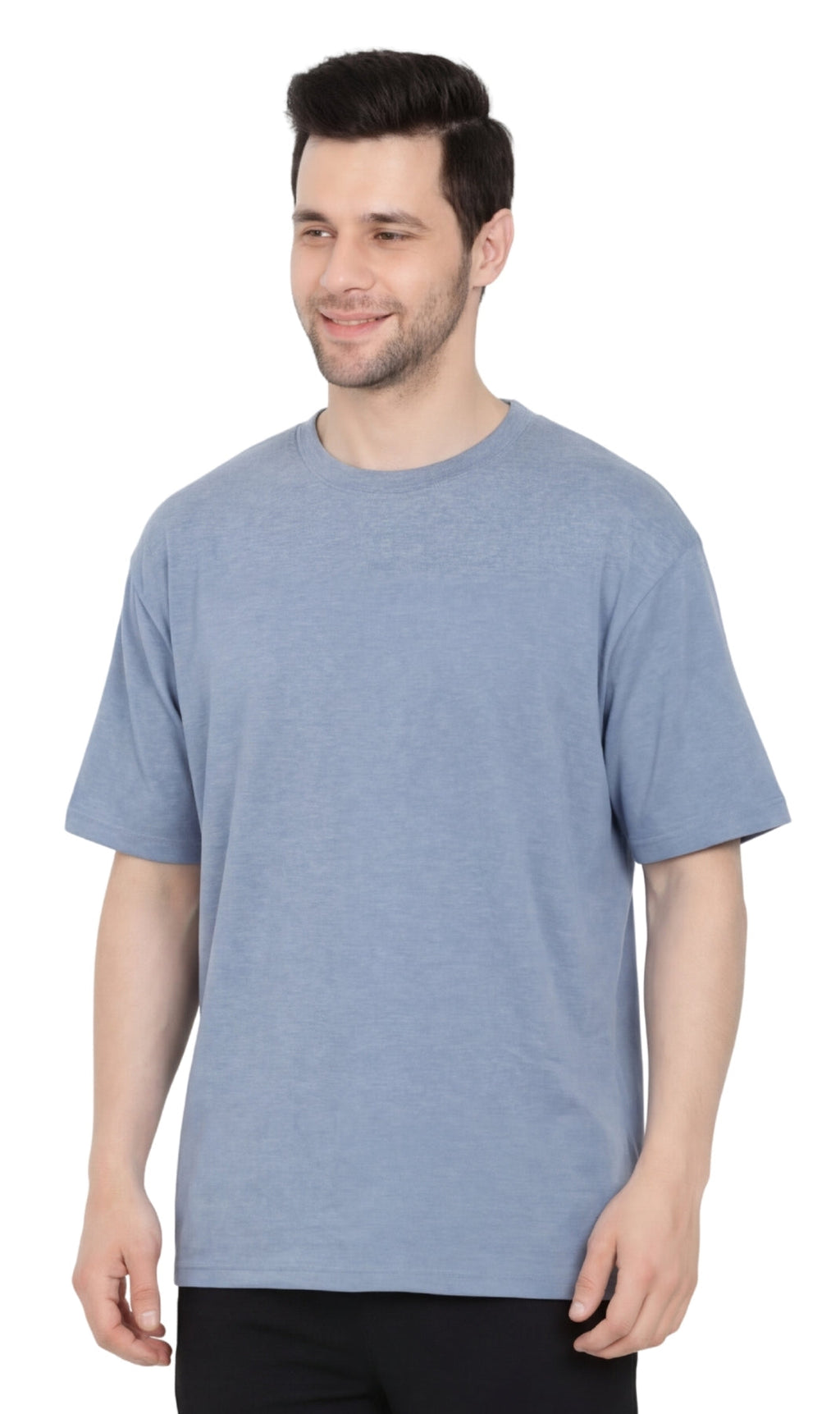 Men’s Heavyweight Crew Neck T-Shirt – Short Sleeve Solid Color Tee with Relaxed Fit