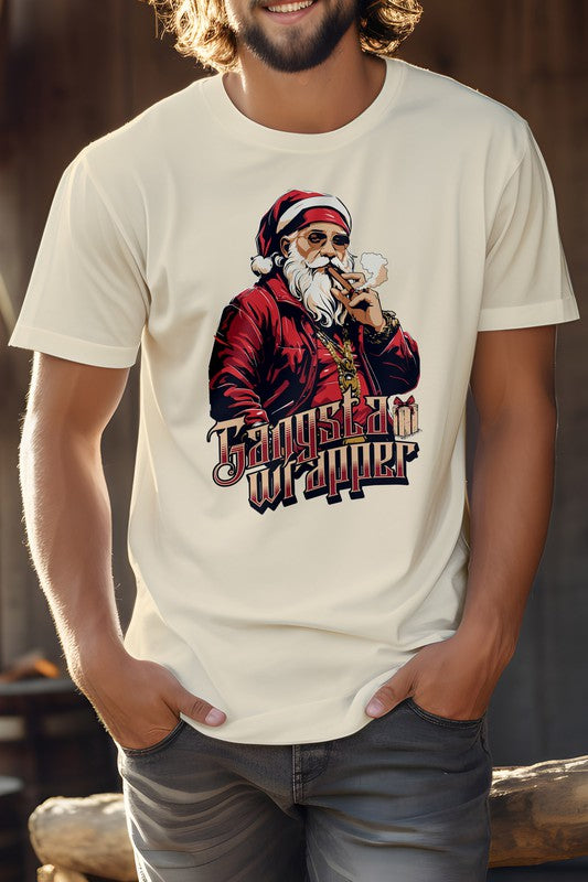 Gangsta Wrapper, Christmas Unisex Graphic Tee T-Shirt