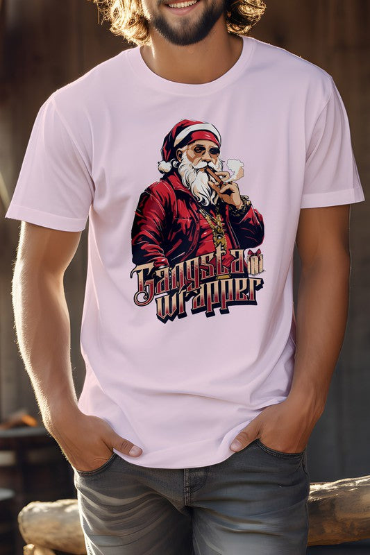 Gangsta Wrapper, Christmas Unisex Graphic Tee T-Shirt