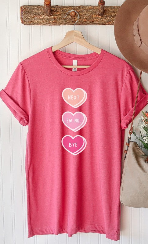 Next Ew No Bye Candy Heart Graphic Tee T-Shirt