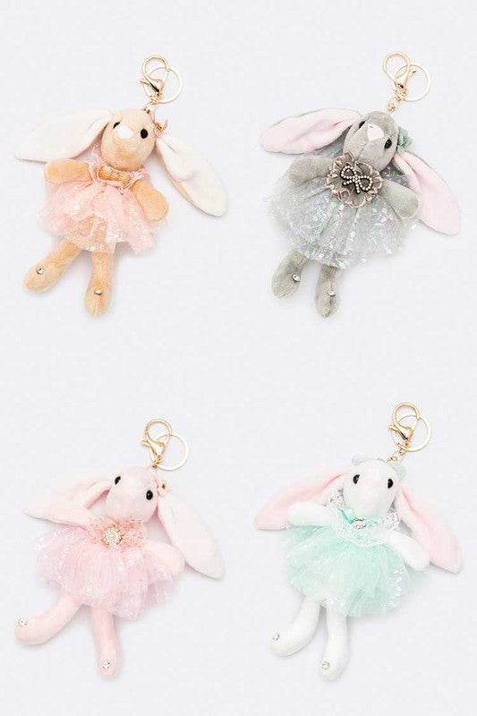 Bunny Keychains Set 4 PCS
