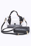 2 In 1 Transparent Scarf Wrap Handle Stadium Bag