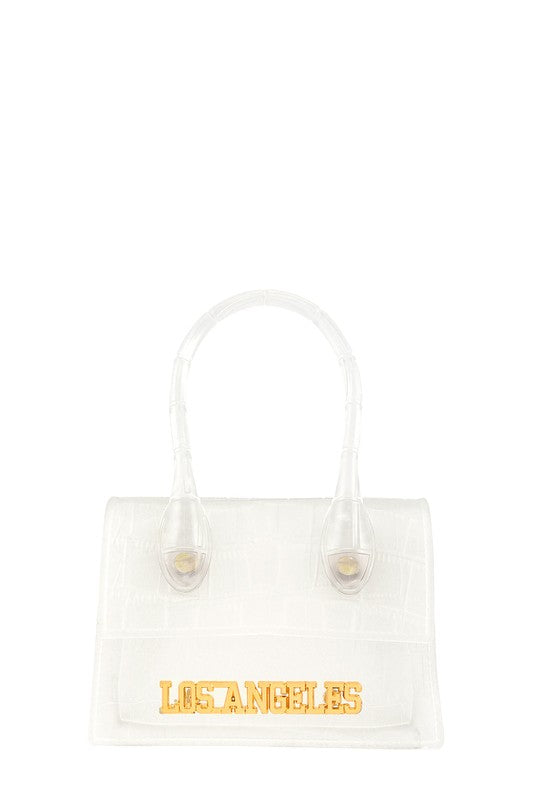 Los Angeles Charm Jelly Chain Crossbody Bag