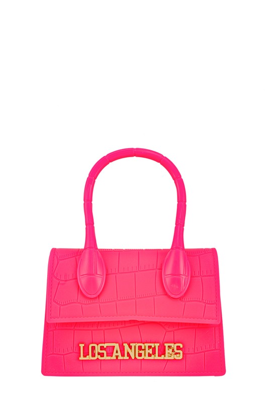 Los Angeles Charm Jelly Chain Crossbody Bag