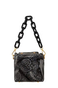 Amoeba Print Transparent Box Shape Bag