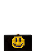 Pixelated Smiley Face Clutch Evening Bag