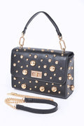 Mix Studs Convertible Top Handle Swing Bag