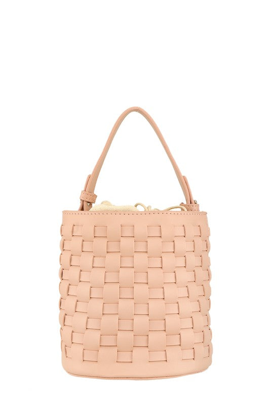 Checkered Pu Leather Pocket Bag
