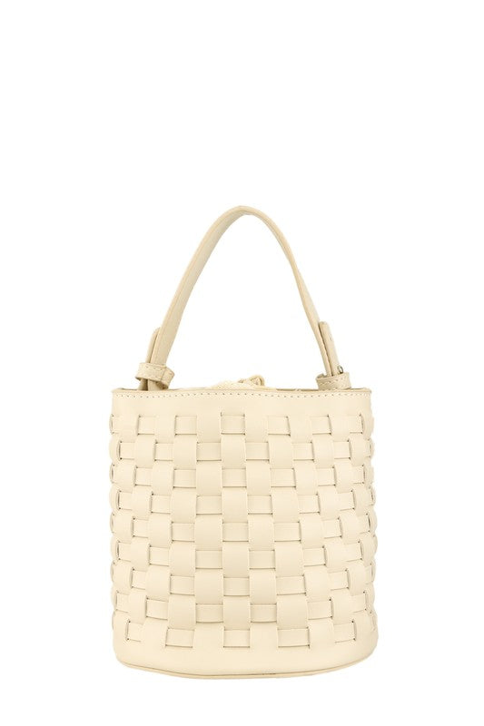 Checkered Pu Leather Pocket Bag