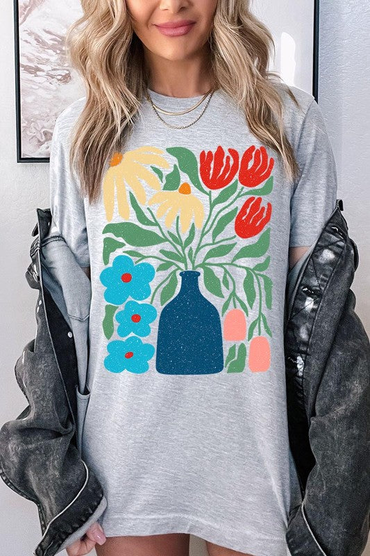 Boho Abstract Floral  Graphic T Shirts