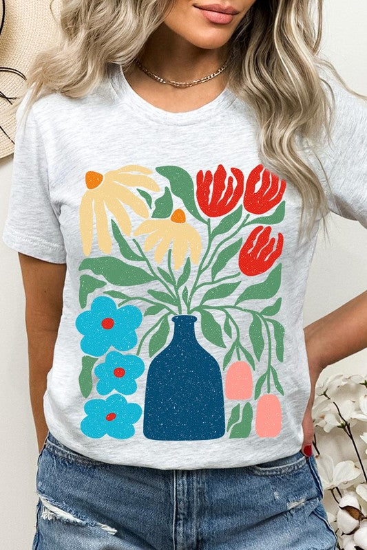 Boho Abstract Floral  Graphic T Shirts