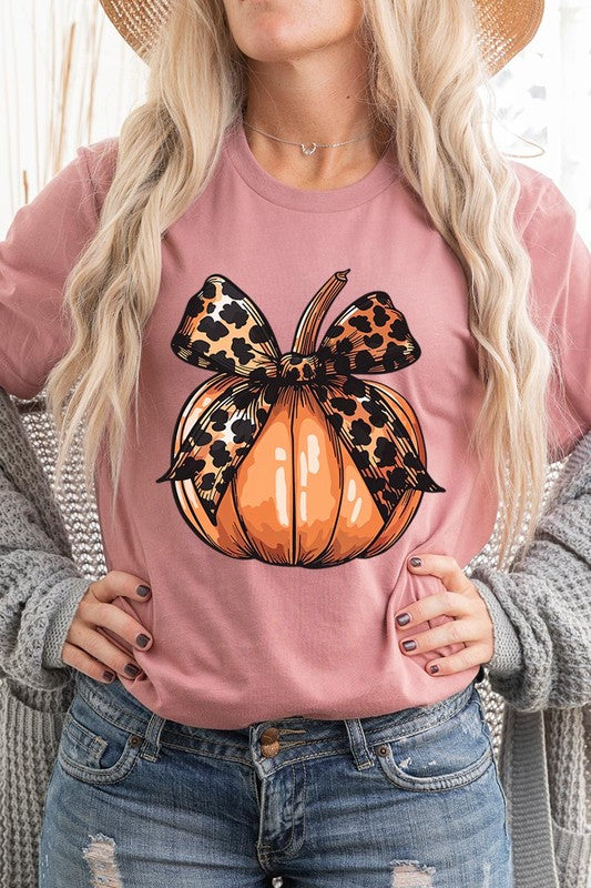 Coquette Bow Pumpkin Graphic T Shirts