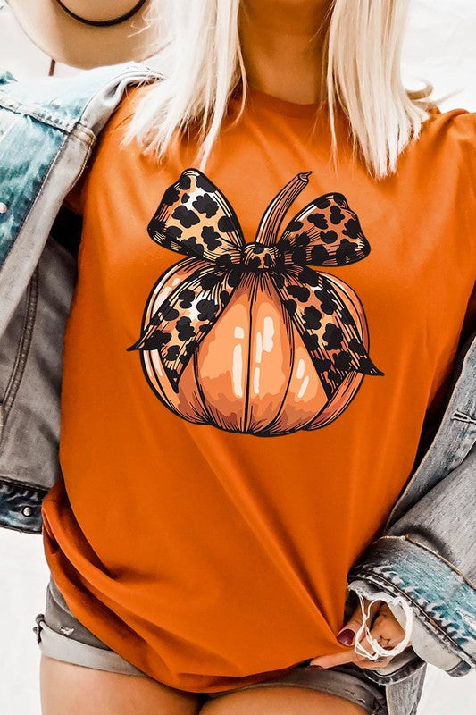 Coquette Bow Pumpkin Graphic T Shirts