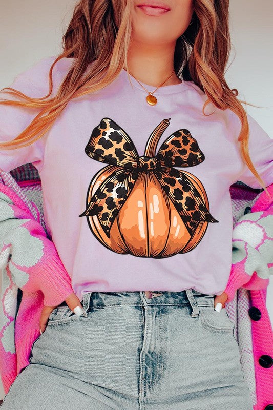 Coquette Bow Pumpkin Graphic T Shirts