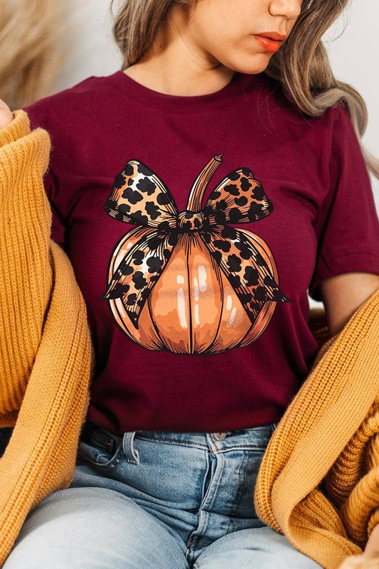 Coquette Bow Pumpkin Graphic T Shirts